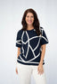 Navy Abstract Top