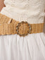 Carmen Straw Metal Buckle Belt