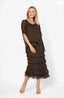 Dark Brown Layered Dress