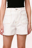 White Stretch Denim Shorts