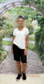 Black Linen Fringe Shorts