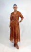 Cross Knotted Copper Silk Blend Dress