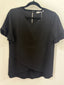 Linen Blend Black Top