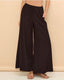 Black Linen Blend Pants