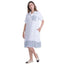 Vera May Italian Linen Navy Spot Dress