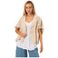 Vera May Beige Linen Cape Coat