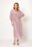 Ruched Bodice Flowy Dress Rosa