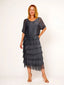Grigio Scuro Multi Layered Silk Blend Dress