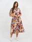 Rose Bloom Linen Dress