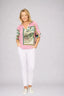 Postage Stamp Linen Blend Top