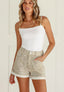 Leopard Denim Shorts Asst Colours
