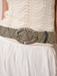 Woven Oval Buckle Straw Belt Multi