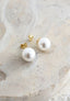 Marisol Glass Pearl 18K Gold Plated Earrings
