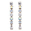Kelly Crystal Drop Earrings White