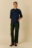 Rubyyaya Carmi Paisley Embroidered Denim Jeans