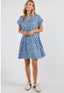 Ibisa Spot On Dress Blue
