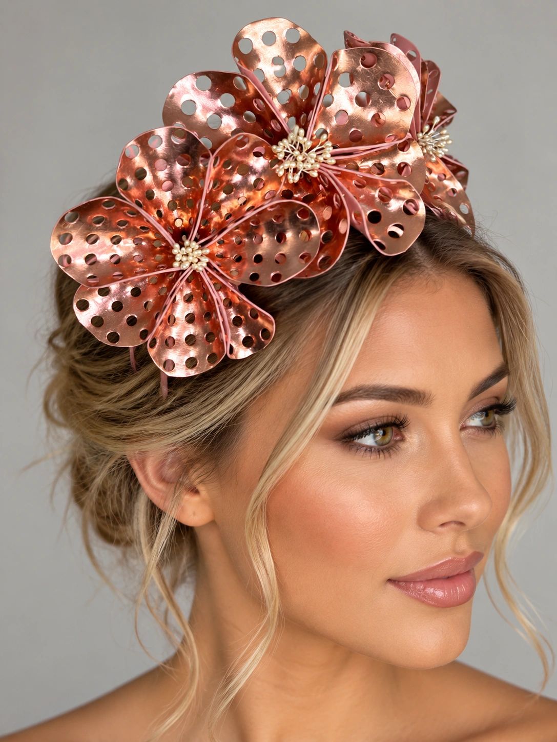 Rose Gold Cut Out Flower Headband Main image