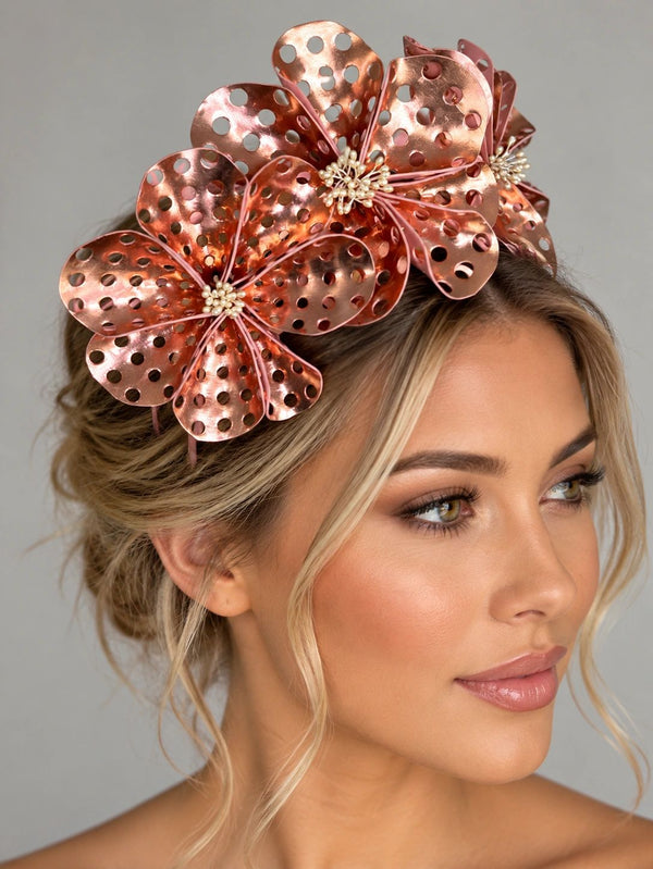 Rose Gold Cut Out Flower Headband