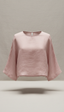 Blush pink linen blouse