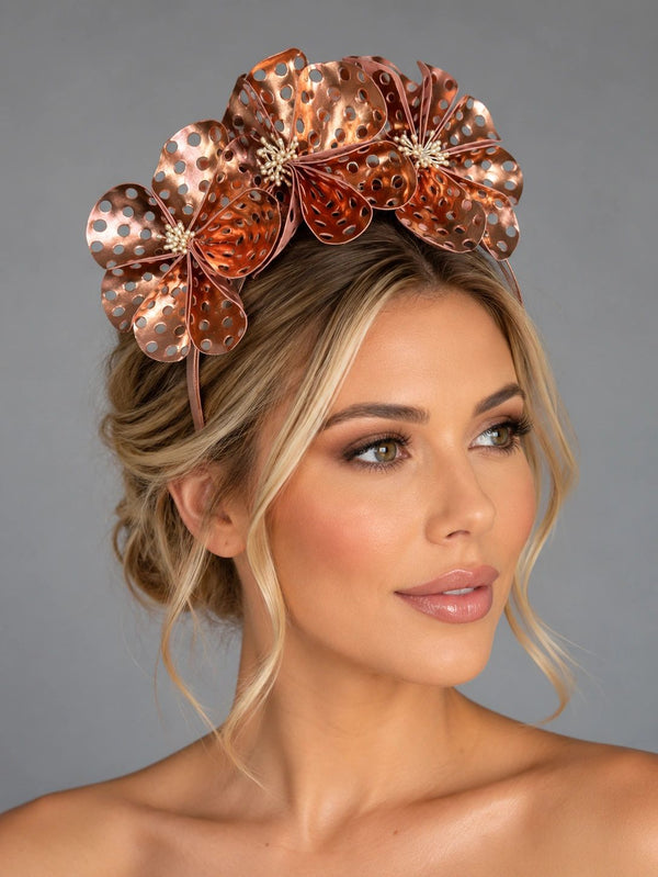 Rose Gold Cut Out Flower Headband