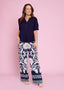 Navy Floral Pants