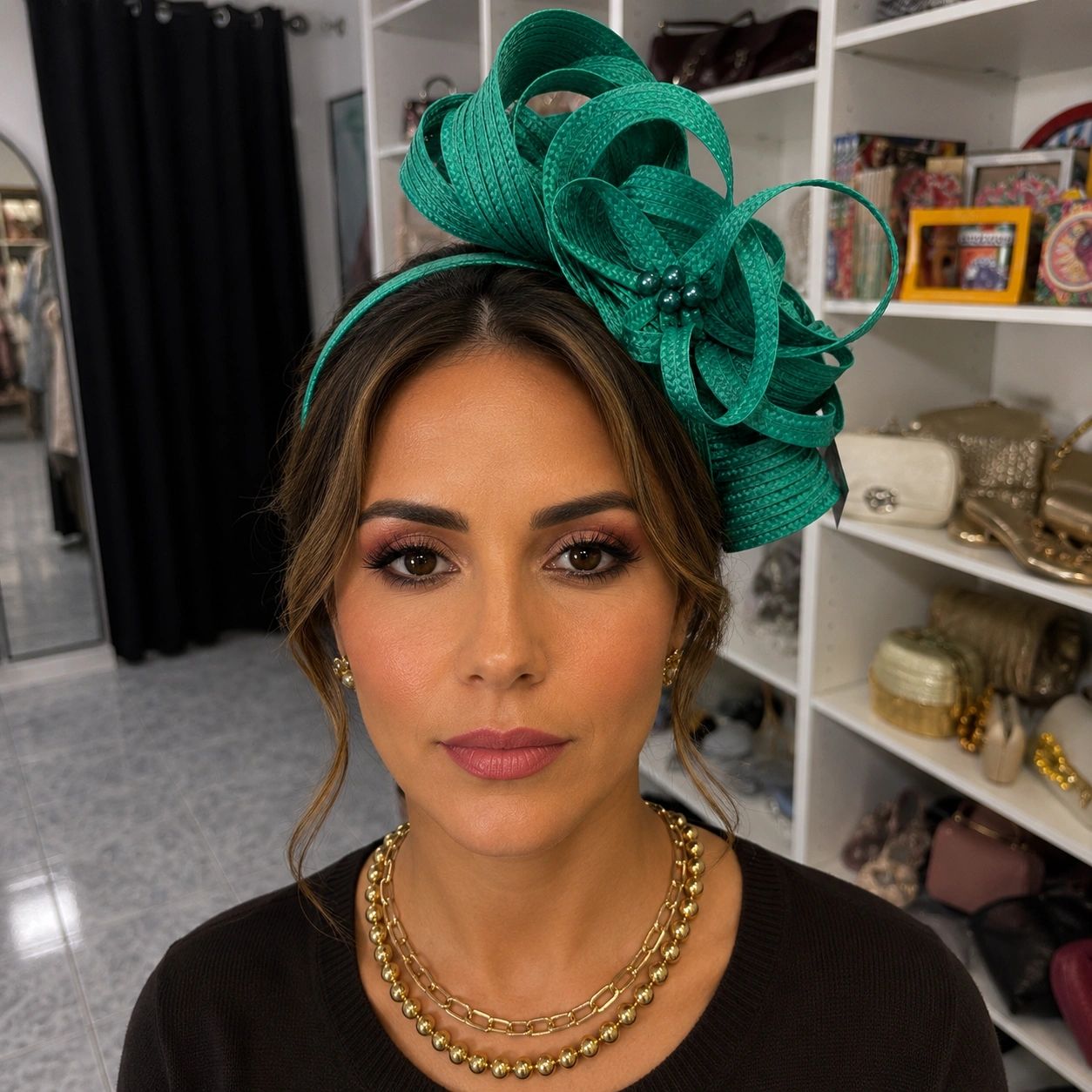 Aqua Straw Headband Secondary image