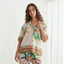 Rainbow Palm Blouse