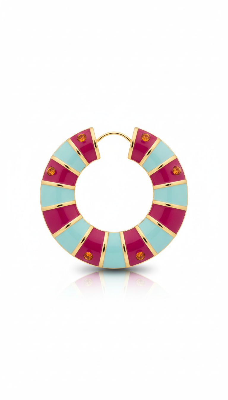 Regal Gold Statement Hoop Earrings