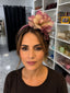 Fuchsia & Cream Silk Flower Headband