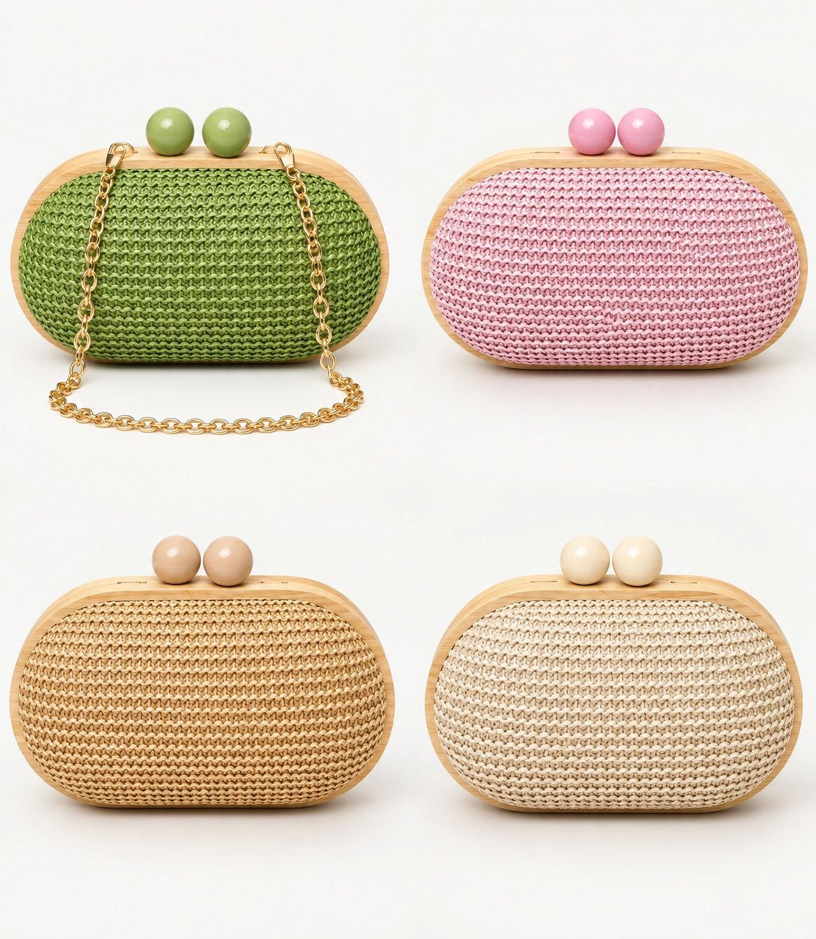 Wooden Clutch Aasst Colours Main image