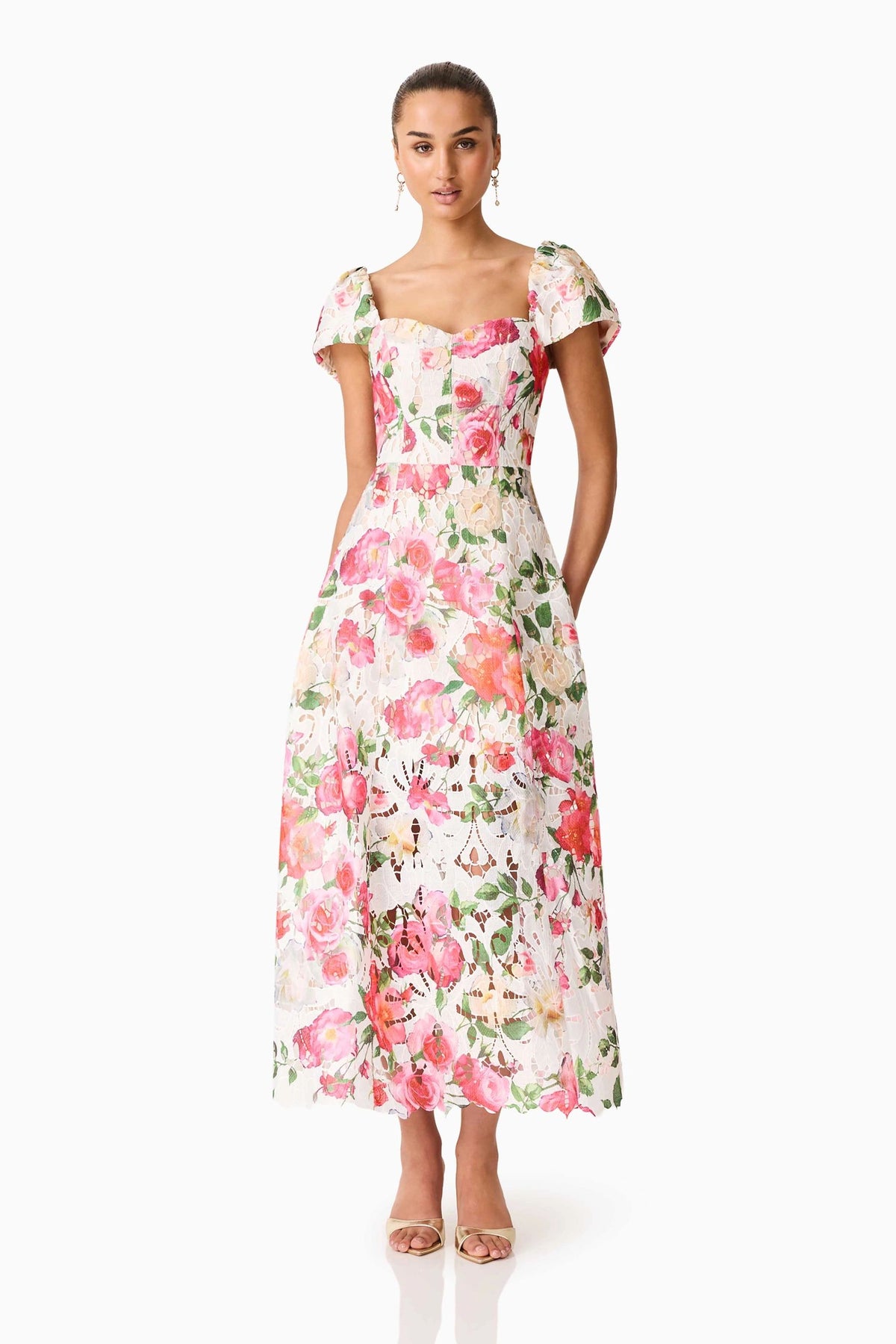 Roselle A-Line Floral Maxi Dress