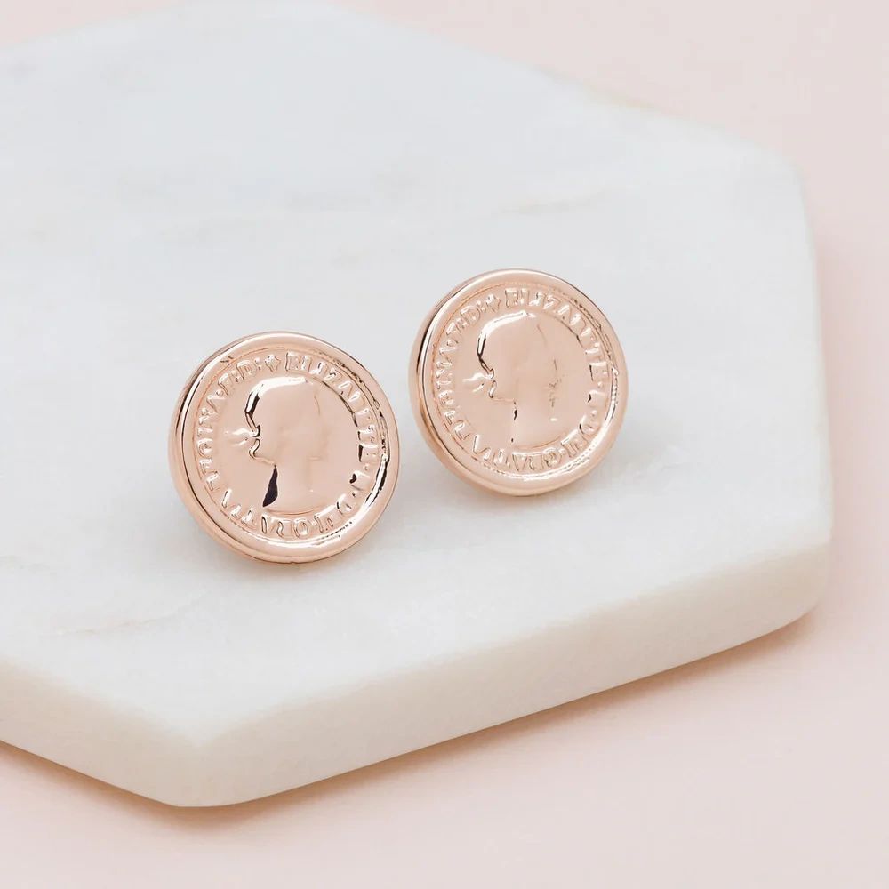 Small Coin Stud Earring Asst Colours