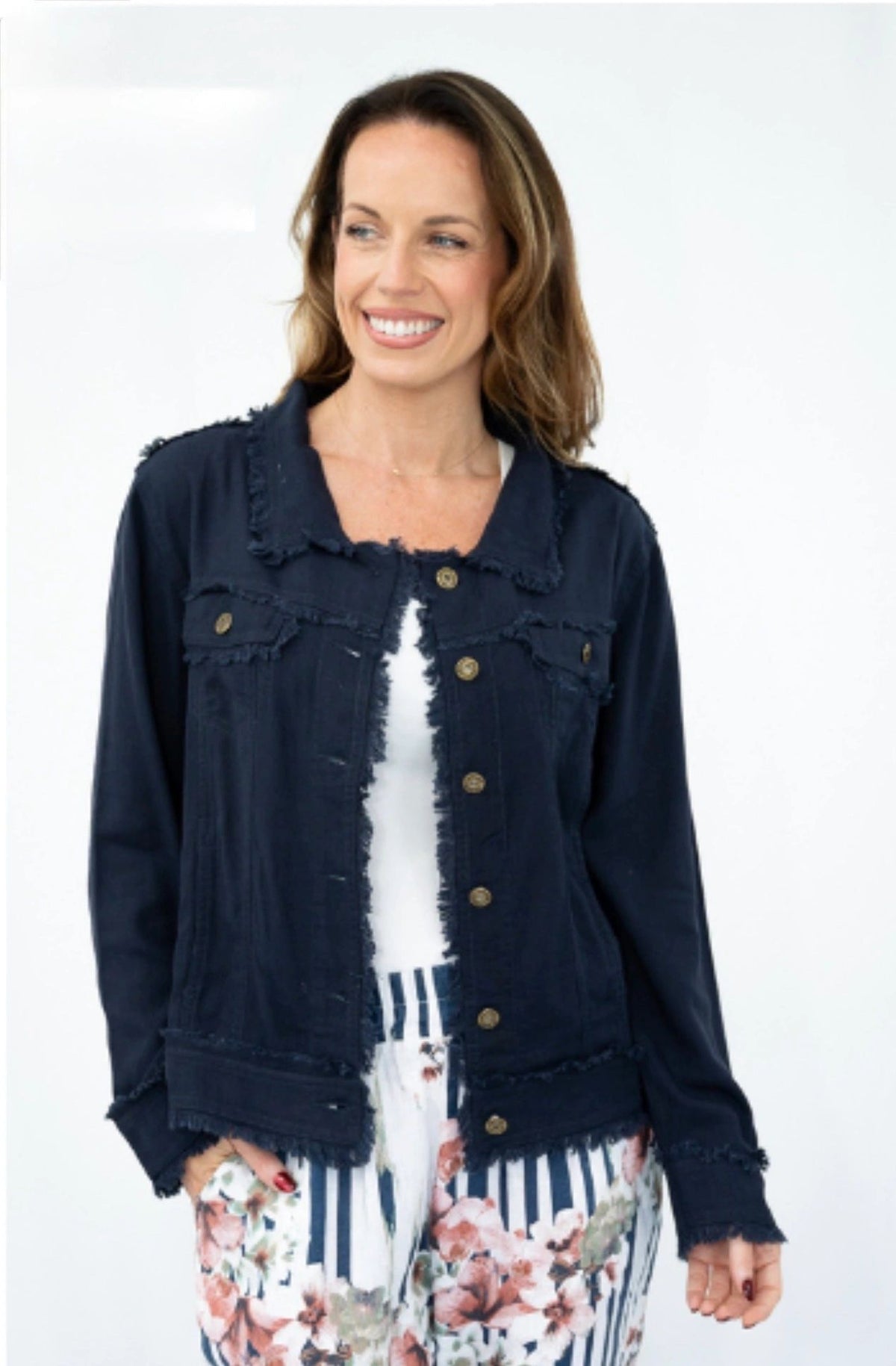 Navy Lightweight Linen Jacket