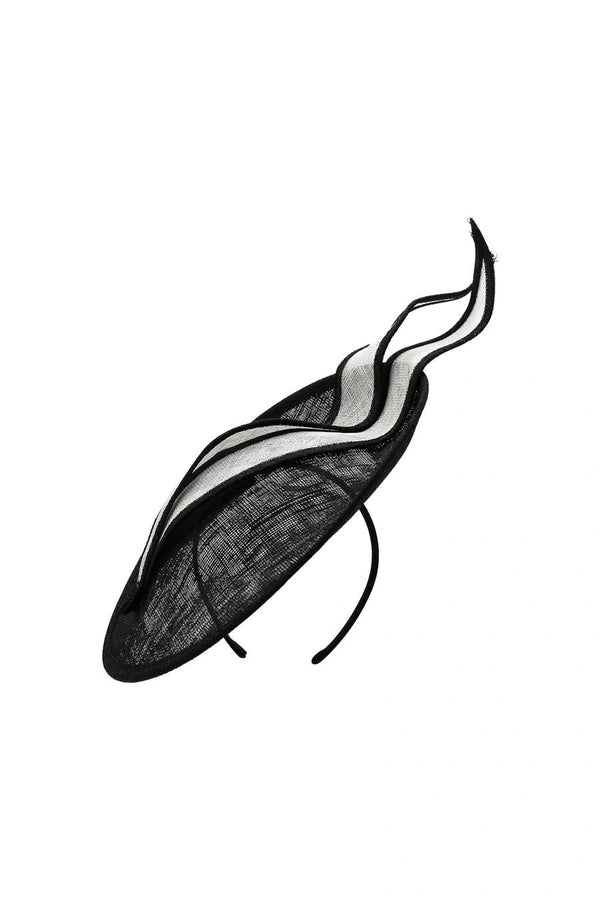 Yael Fascinator Black and White