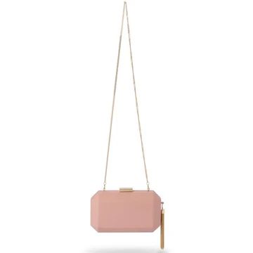 Olga Berg Lia Facetted Clutch Blush