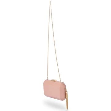 Olga Berg Lia Facetted Clutch Blush Main image