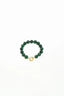 Adorne Green Stone Ball Bead Bracelet