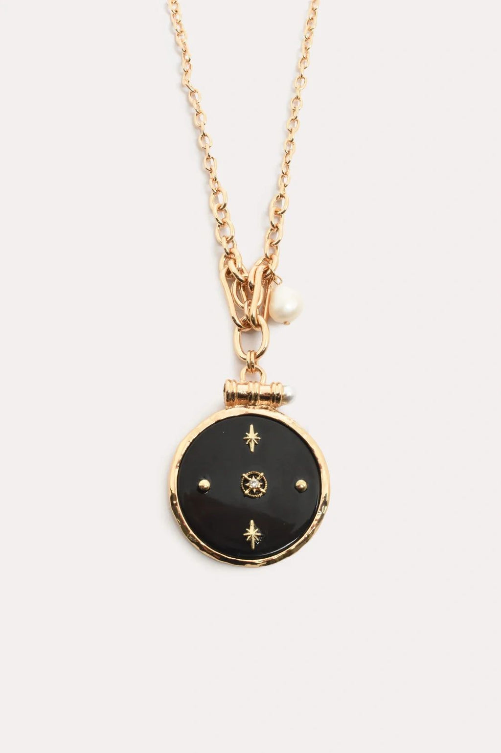 Compass Pendant Drop Necklace