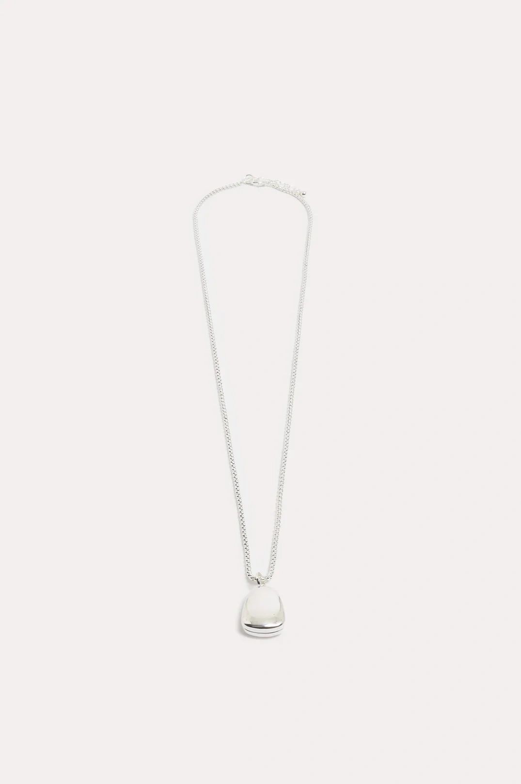 Adorne Metal Pendant Drop Long Necklace Main image