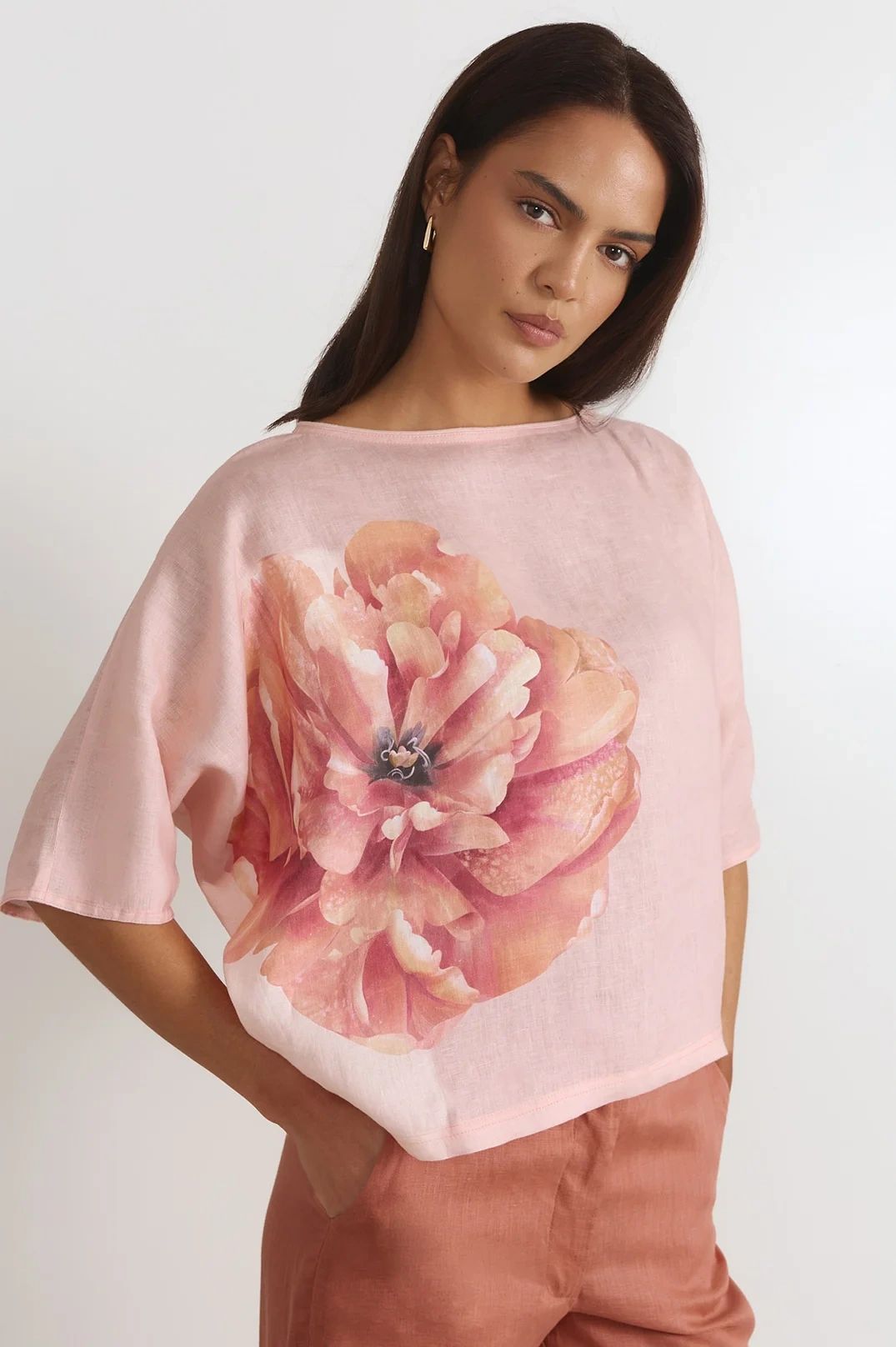 Adorne Meeka Linen Piccadilly Top Main image