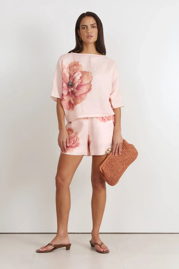 Adorne Meeka Linen Piccadilly Top