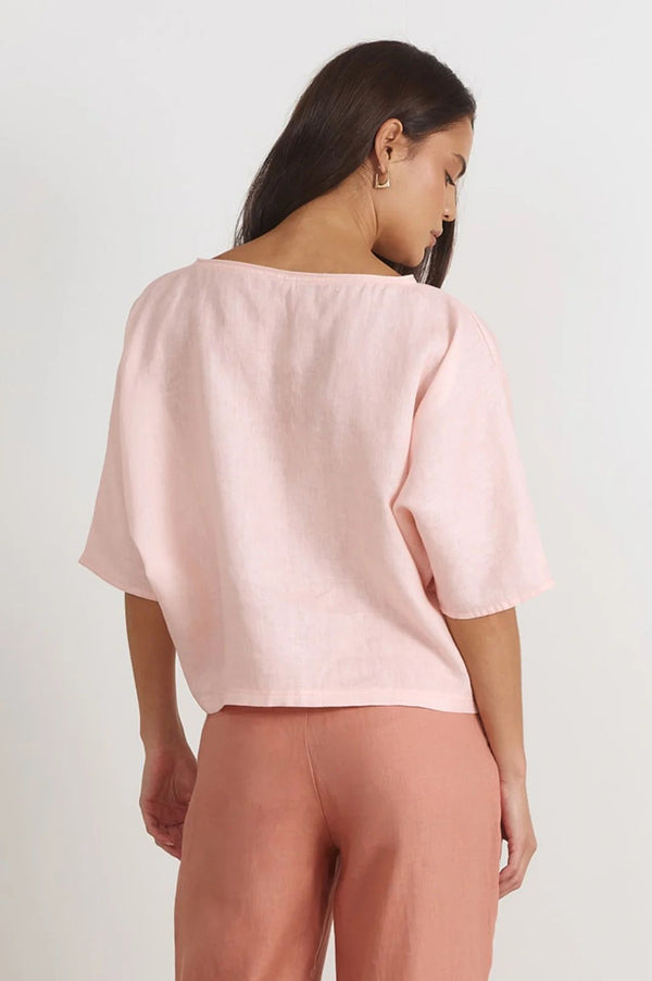 Adorne Meeka Linen Piccadilly Top