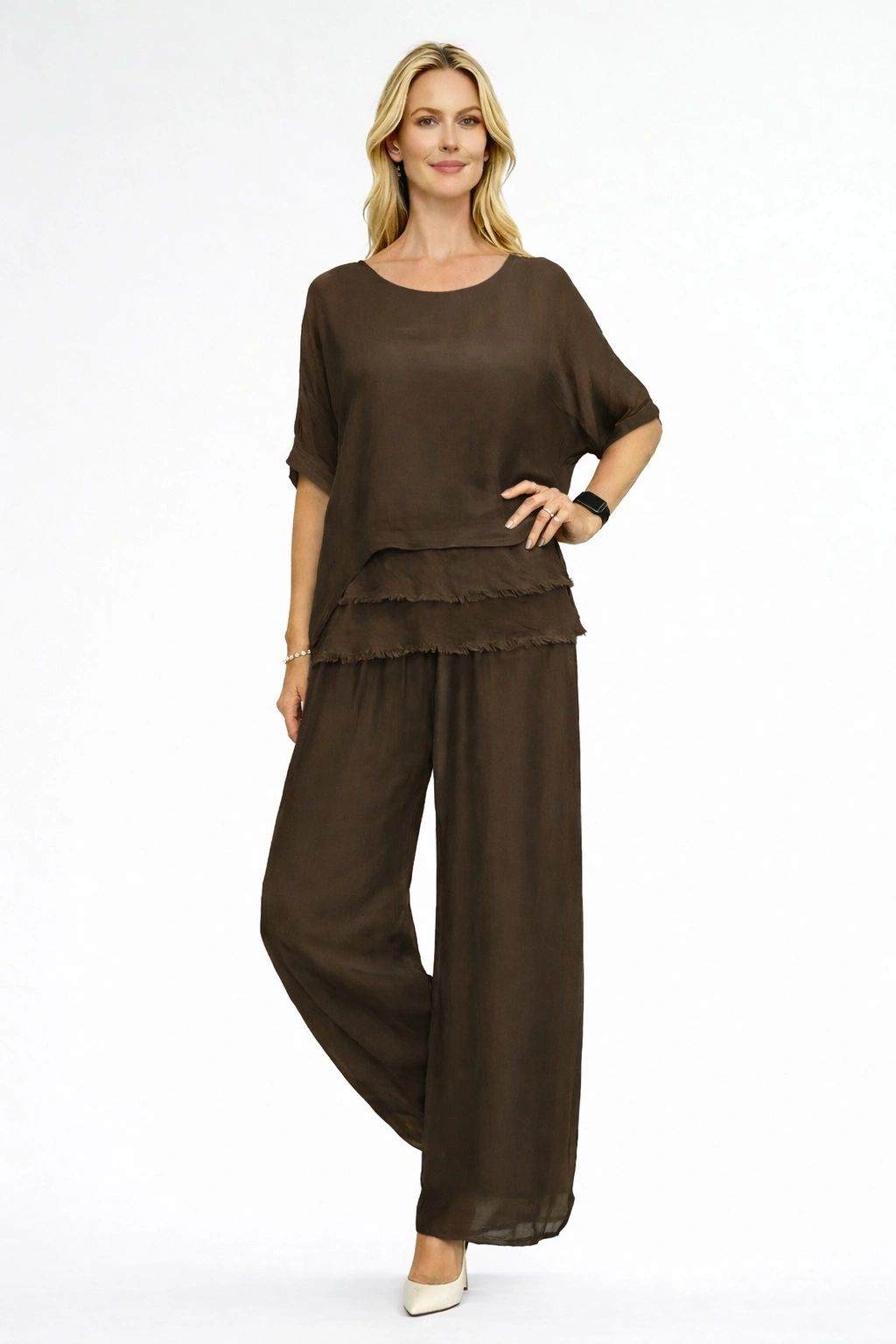 Silk Blend Layered Set Asst Colours