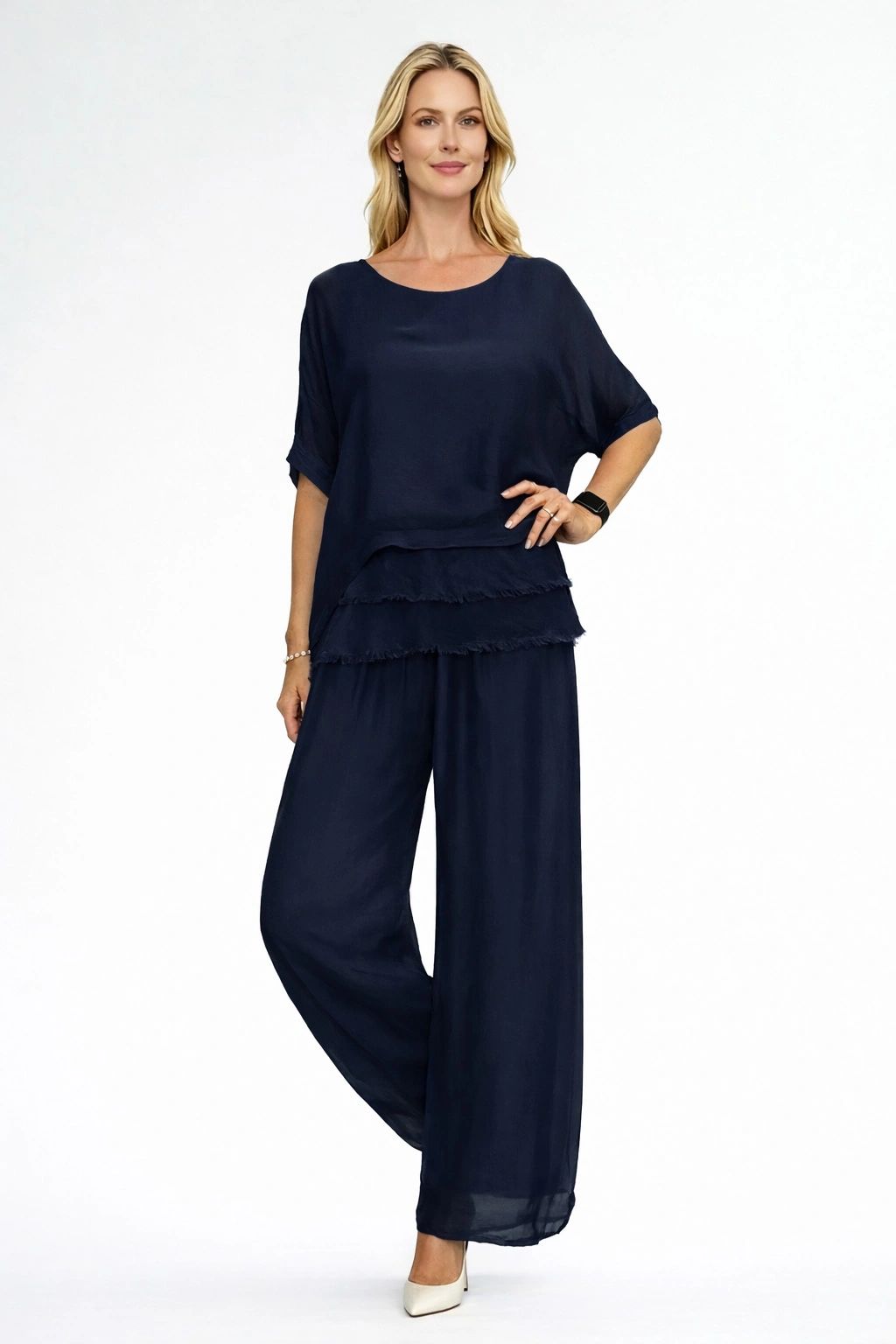 Silk Blend Layered Set Asst Colours