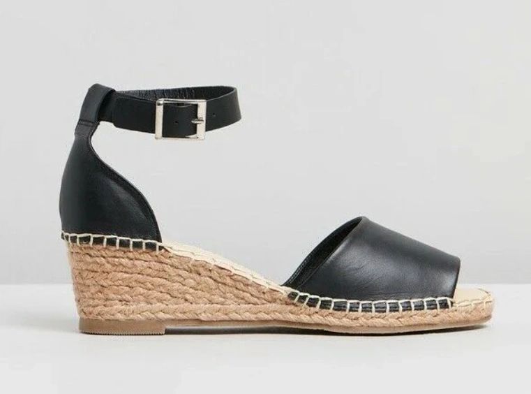 Human Leather Wedge Heel - Nude or Black or Tan Main image