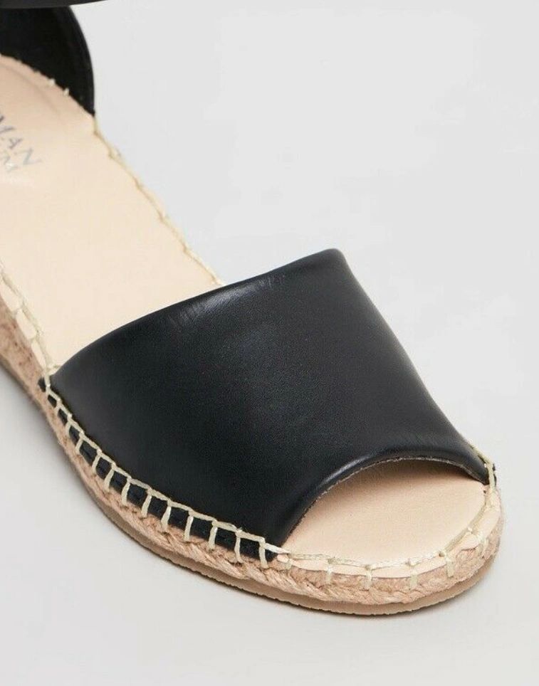 Human Leather Wedge Heel - Nude or Black or Tan Secondary image