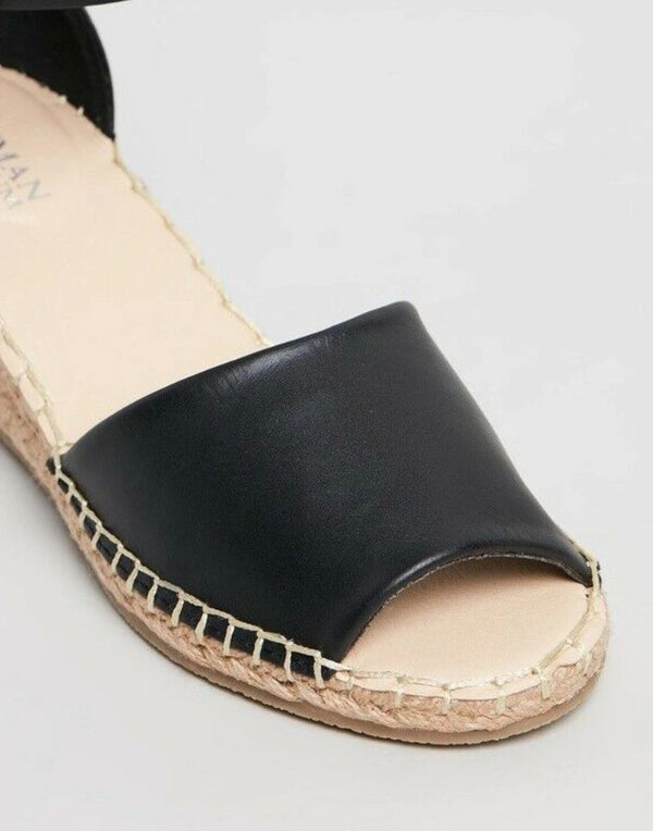 Human Leather Wedge Heel - Nude or Black or Tan