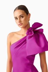 Elliatt Lioris Asymetric Mini Dress in Purple