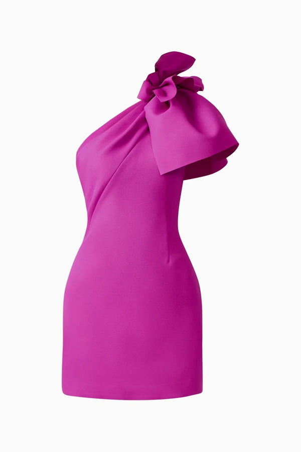 Elliatt Lioris Asymetric Mini Dress in Purple
