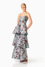 Elliatt Bloomia Tiered Gown Brown/Blue